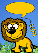Le lion joyeux &agrave; personnaliser